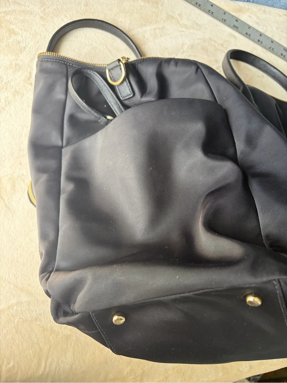 Kate Spade NY Black Nylon Hildy Baby Bag Diaper Tote